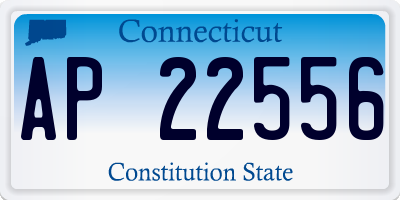 CT license plate AP22556