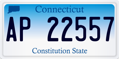 CT license plate AP22557