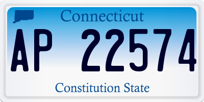 CT license plate AP22574
