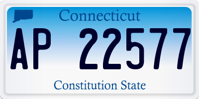 CT license plate AP22577