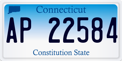 CT license plate AP22584
