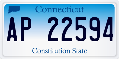 CT license plate AP22594