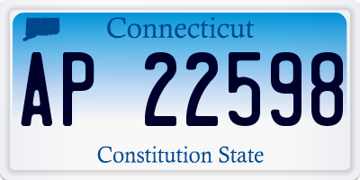CT license plate AP22598