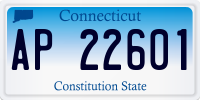 CT license plate AP22601