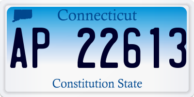 CT license plate AP22613