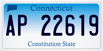 CT license plate AP22619