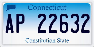 CT license plate AP22632