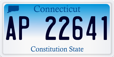 CT license plate AP22641