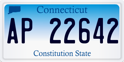 CT license plate AP22642