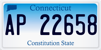 CT license plate AP22658