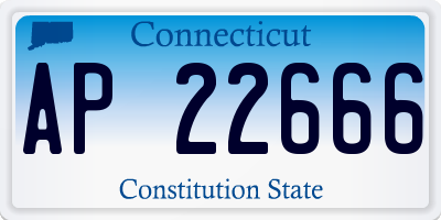 CT license plate AP22666