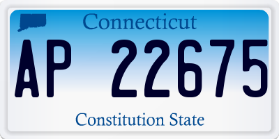 CT license plate AP22675
