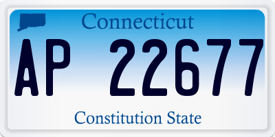 CT license plate AP22677