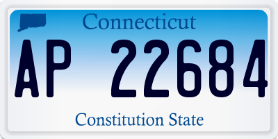 CT license plate AP22684