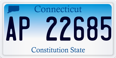 CT license plate AP22685