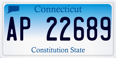 CT license plate AP22689