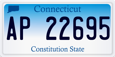 CT license plate AP22695