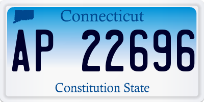 CT license plate AP22696