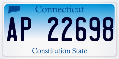 CT license plate AP22698