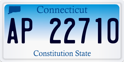 CT license plate AP22710