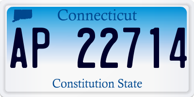 CT license plate AP22714