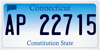 CT license plate AP22715