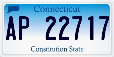 CT license plate AP22717
