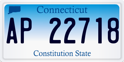 CT license plate AP22718
