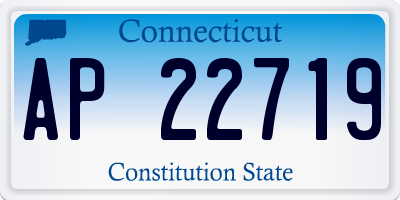 CT license plate AP22719