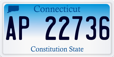 CT license plate AP22736
