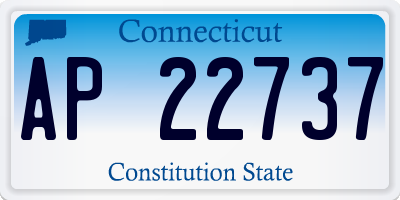 CT license plate AP22737