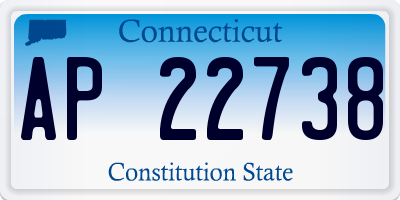 CT license plate AP22738