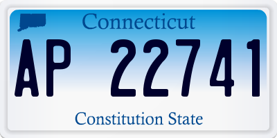 CT license plate AP22741