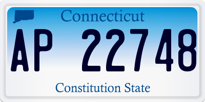 CT license plate AP22748