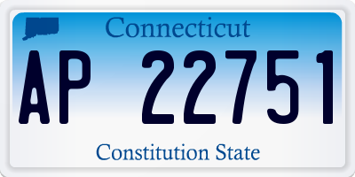 CT license plate AP22751