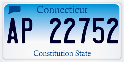 CT license plate AP22752