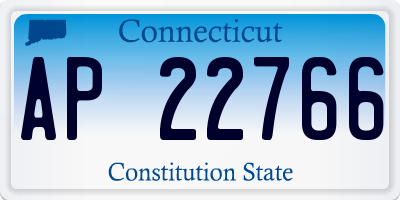 CT license plate AP22766