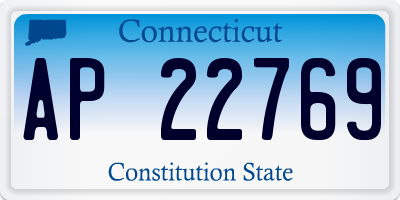 CT license plate AP22769