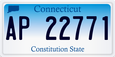 CT license plate AP22771