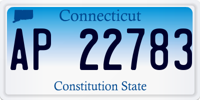 CT license plate AP22783