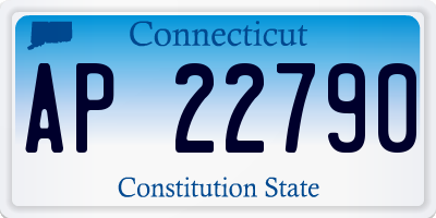 CT license plate AP22790