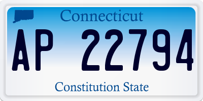 CT license plate AP22794