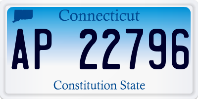 CT license plate AP22796