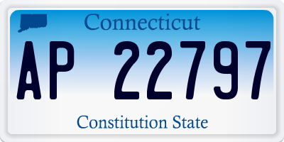 CT license plate AP22797