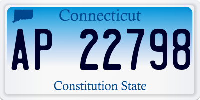 CT license plate AP22798