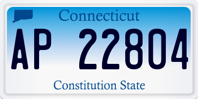 CT license plate AP22804