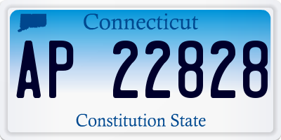 CT license plate AP22828