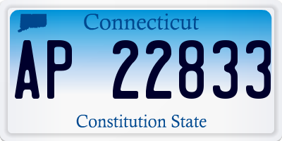 CT license plate AP22833