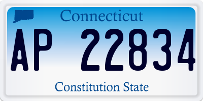 CT license plate AP22834