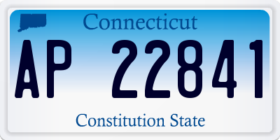 CT license plate AP22841